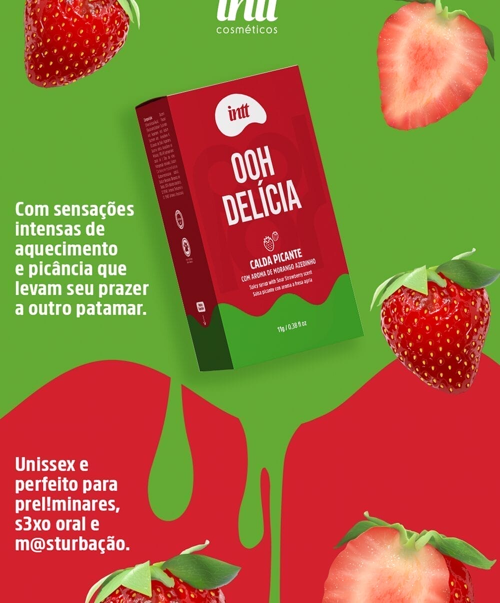 Calda Beijável Sabor Morango (Ooh Delícia - Morango) - Imagem 2