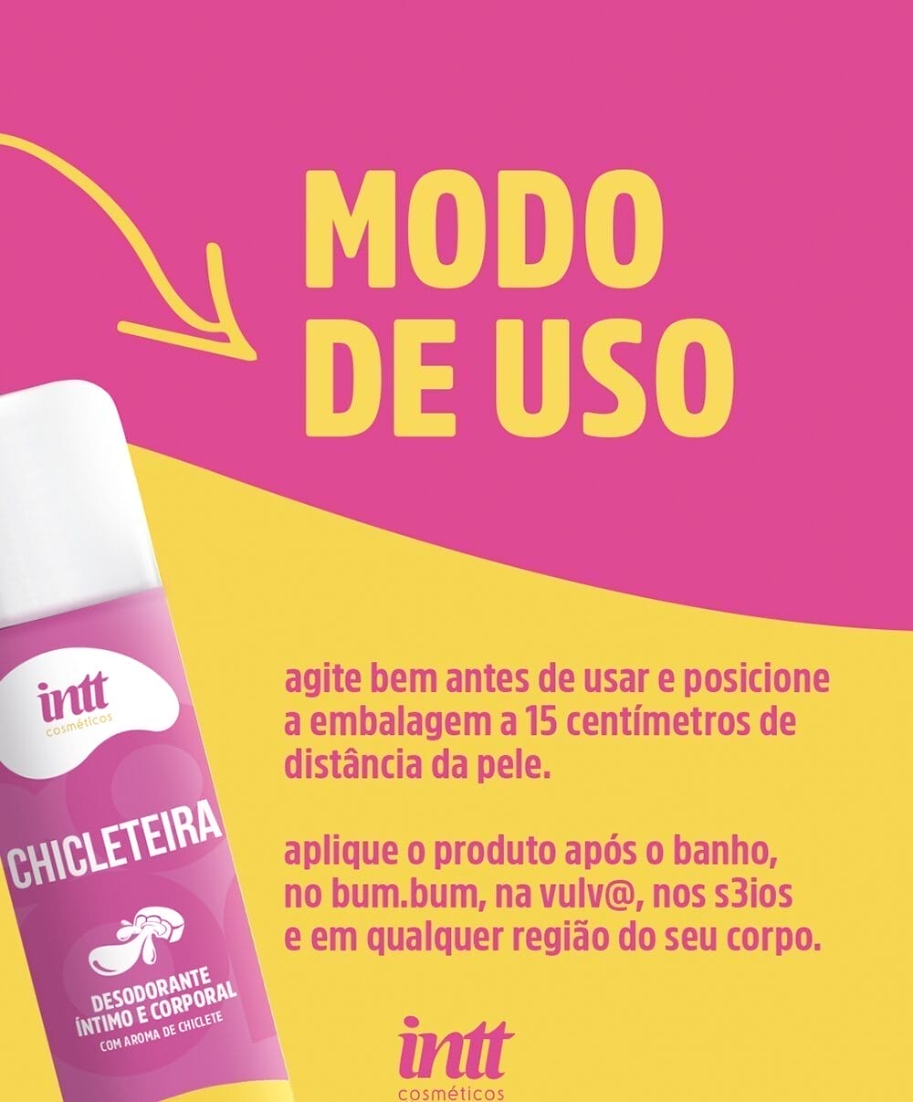 Desodorante Íntimo Cheirinho de Chiclete (Chicleteira) - Imagem 2