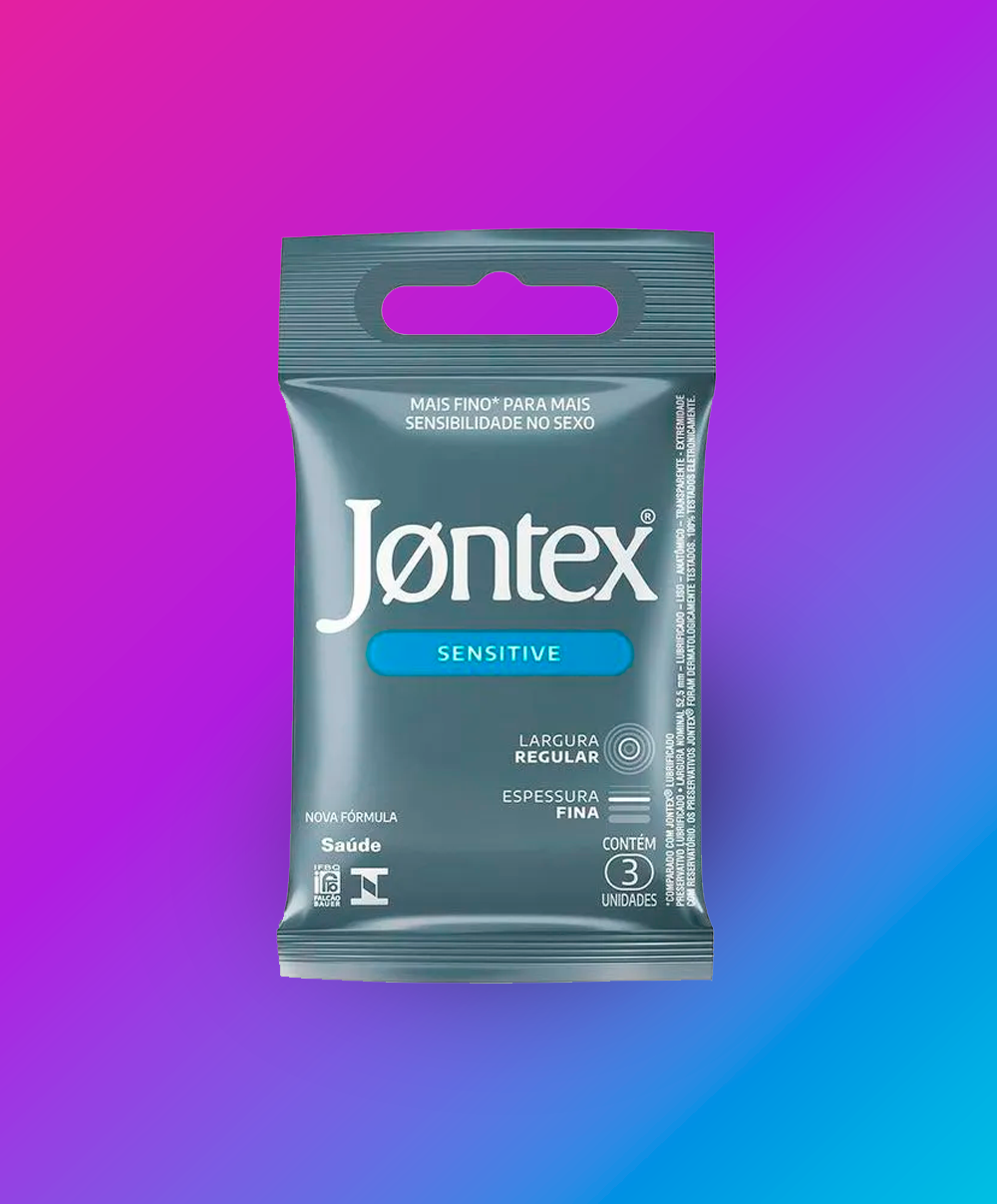 Preservativo Jontex sensitive com 3 unidades