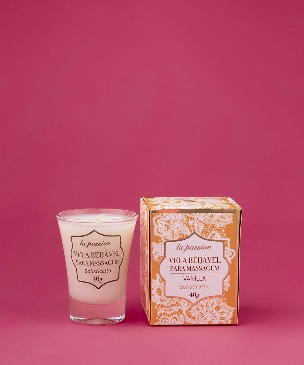 Vela Beijável para Massagem Sabor Baunilha