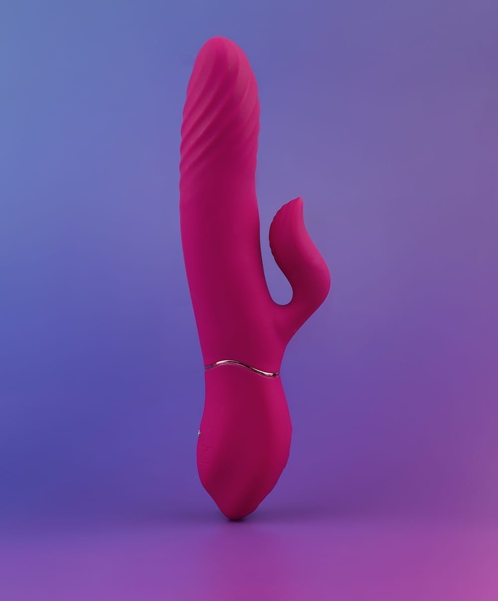 Vibrador de Clitóris com Penetração Vai e Vem
