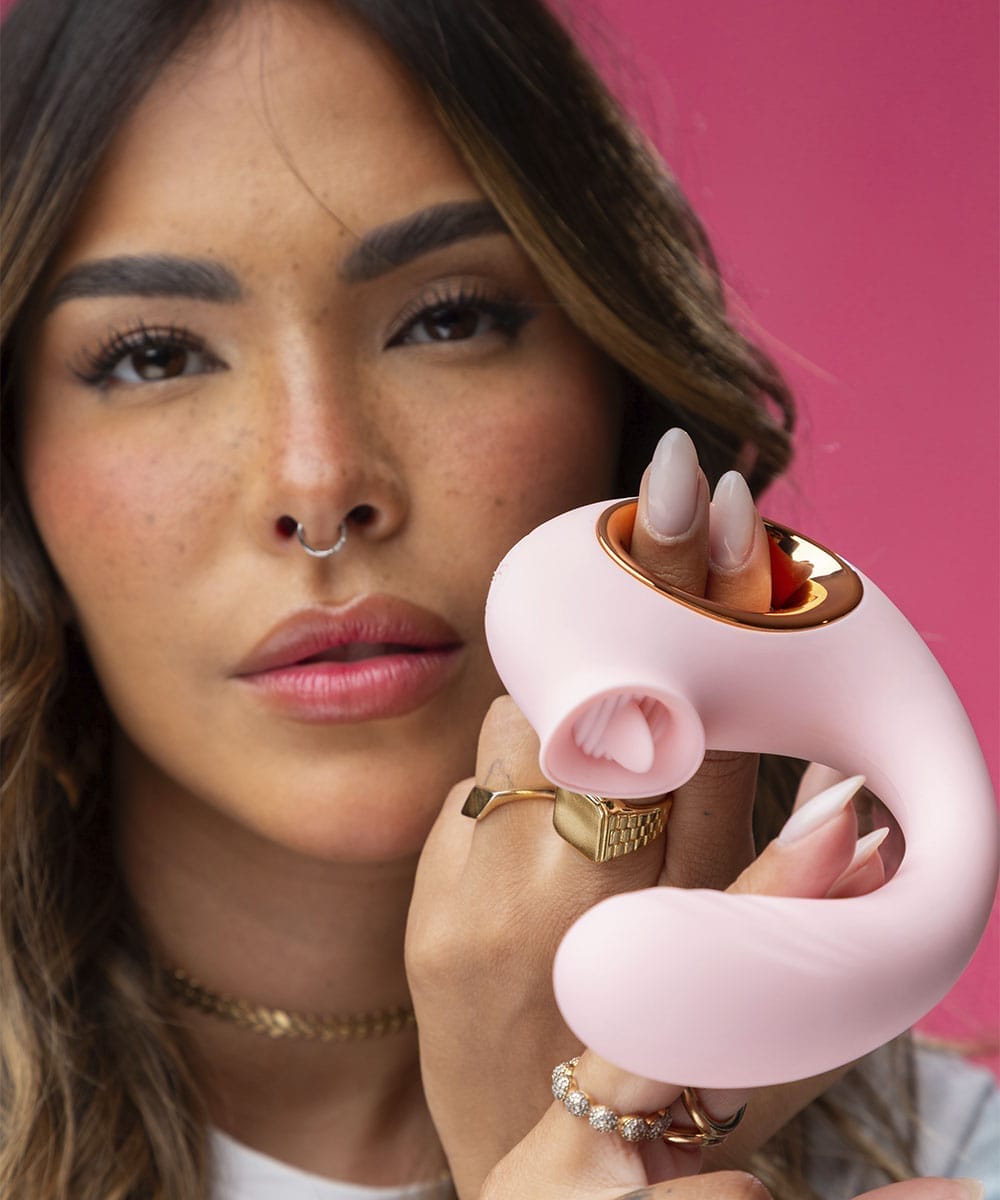 Vibrador de ponto G e clítoris com Língua estimuladora - Imagem 4