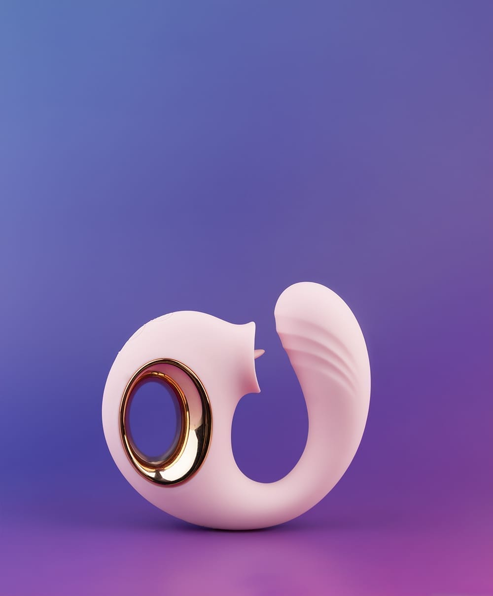 Vibrador de ponto G e clítoris com Língua estimuladora